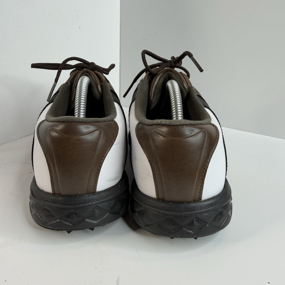 FootJoy Men's Golf Shoes Spiked Lace-Up Leather White/Brown Size 6 M 45041 - Picture 7 of 8